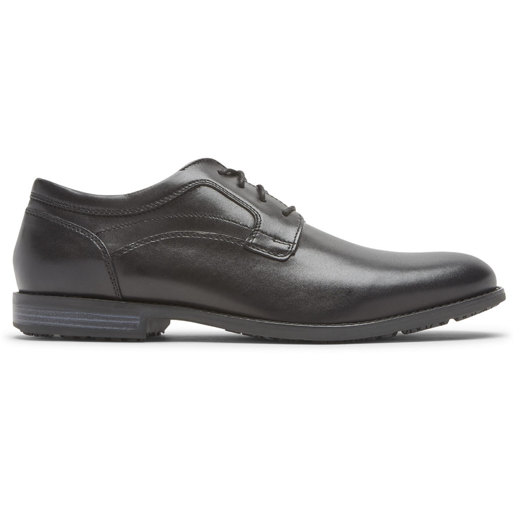 Oxfords Rockport Hombre Mexico - Dustyn Plain Toe Negros - AQGUM0263